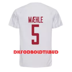 Danmark Joakim Maehle 5 Fodboldtrøje Herre Udebane VM 2022 Danmark Joakim Maehle 5 Fodboldtrøje Herre Udebane VM 2022