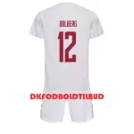 Danmark Kasper Dolberg 12 Fodboldtrøje Børn Udebane VM 2022