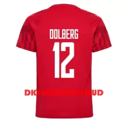 Danmark Kasper Dolberg 12 Fodboldtrøje Herre Hjemmebane VM 2022 Danmark Kasper Dolberg 12 Fodboldtrøje Herre Hjemmebane VM 2022