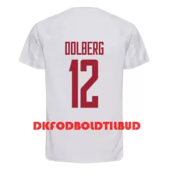 Danmark Kasper Dolberg 12 Fodboldtrøje Herre Udebane VM 2022 Danmark Kasper Dolberg 12 Fodboldtrøje Herre Udebane VM 2022