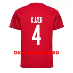 Danmark Simon Kjaer 4 Fodboldtrøje Herre Hjemmebane VM 2022 Danmark Simon Kjaer 4 Fodboldtrøje Herre Hjemmebane VM 2022