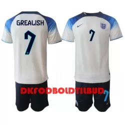 England Jack Grealish 7 Fodboldtrøje Børn Hjemmebane VM 2022