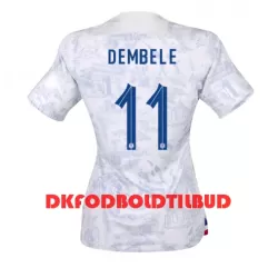 Frankrig Ousmane Dembele 11 Fodboldtrøje Dame Udebane VM 2022 Frankrig Ousmane Dembele 11 Fodboldtrøje Dame Udebane VM 2022