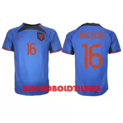 Holland Tyrell Malacia 16 Fodboldtrøje Herre Udebane VM 2022 Holland Tyrell Malacia 16 Fodboldtrøje Herre Udebane VM 2022