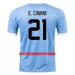 Uruguay E. CAVANI 21 Fodboldtrøje Herre Hjemmebane VM 2022