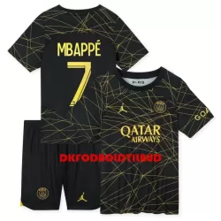 Paris Saint-Germain Mbappé 7 Fodboldtrøje Børn Fjerde 2022-23