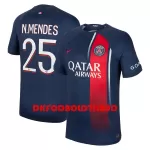 Paris Saint-Germain N.Mendes 25 Fodboldtrøje Herre Hjemmebane 23/24