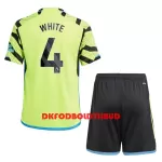 Arsenal White 4 Fodboldtrøje Børn Udebane 23/24