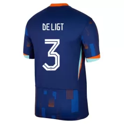Holland De Ligt 3 Fodboldtrøje Børn Udebane EM 2024