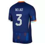 Holland De Ligt 3 Fodboldtrøje Herre Udebane EM 2024