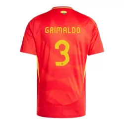 Spanien Alejandro Grimaldo 3 Fodboldtrøje Herre Hjemmebane EM 2024