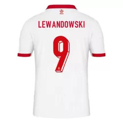 Polen Lewandowski 9 Fodboldtrøje Herre Hjemmebane EM 2024