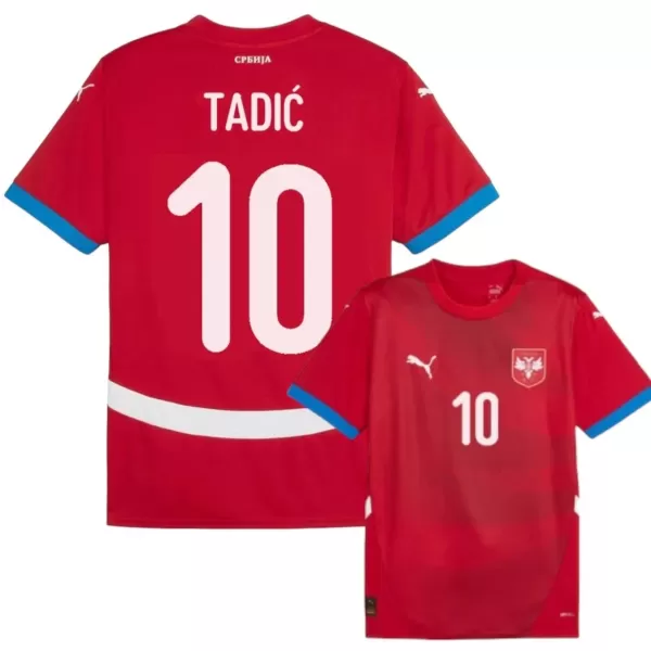 Serbien Tadic 10 Fodboldtrøje Herre Hjemmebane EM 2024 Serbien Tadic 10 Fodboldtrøje Herre Hjemmebane EM 2024