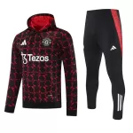 Manchester United Hoodie Trænings sweatshirt sæt Herre 24/25 Rød