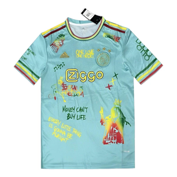 Ajax x Bob Marley Fodboldtrøje Herre 24/25 Blå Ajax x Bob Marley Fodboldtrøje Herre 24/25 Blå