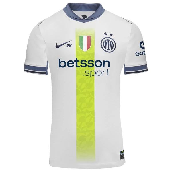 Inter Milan x Valentino Rossi Fodboldtrøje Herre Udebane 24/25 Inter Milan x Valentino Rossi Fodboldtrøje Herre Udebane 24/25