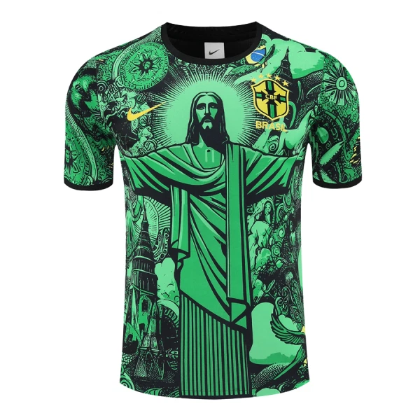 Brasilien Fodboldtrøje Herre 24/25 Grøn Speciel Brasilien Fodboldtrøje Herre 24/25 Grøn Speciel