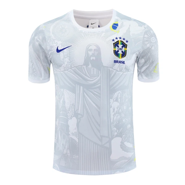 Brasilien Fodboldtrøje Herre 24/25 Hvid Speciel Brasilien Fodboldtrøje Herre 24/25 Hvid Speciel