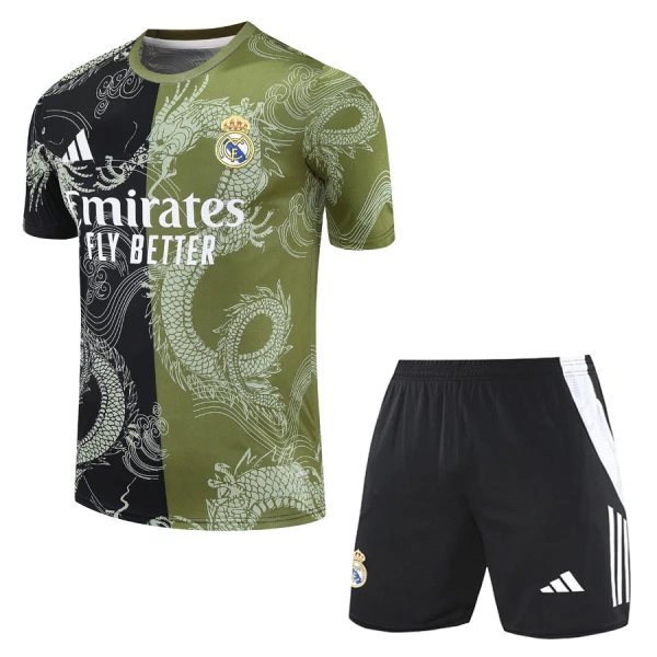 Real Madrid Dragon Fodboldtrøje Børn 24/25 Grøn Real Madrid Dragon Fodboldtrøje Børn 24/25 Grøn