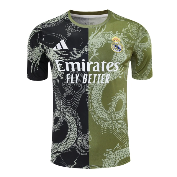 Real Madrid Dragon Fodboldtrøje Herre 24/25 Grøn Real Madrid Dragon Fodboldtrøje Herre 24/25 Grøn