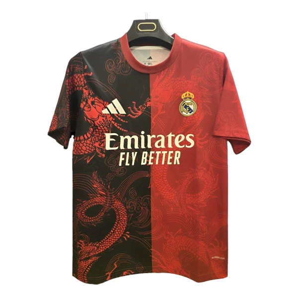 Real Madrid Dragon Fodboldtrøje Herre 24/25 Rød Real Madrid Dragon Fodboldtrøje Herre 24/25 Rød