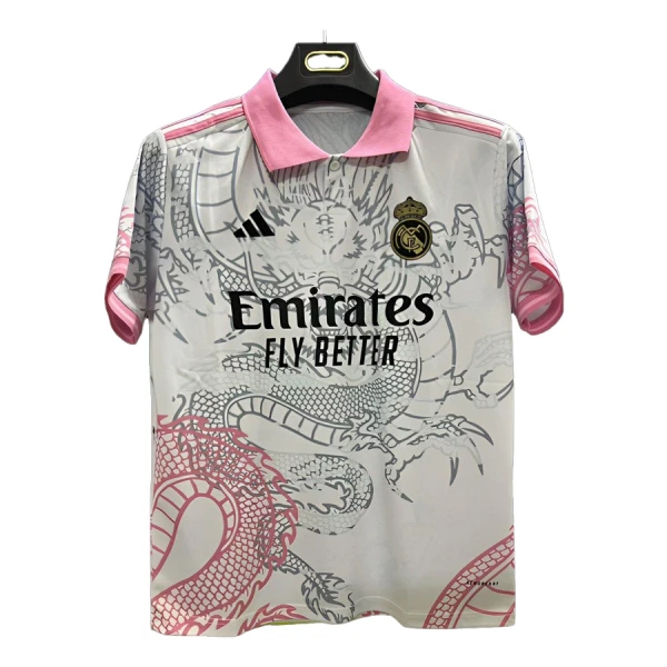 Real Madrid Dragon Fodboldtrøje Herre 25/26 Hvid Real Madrid Dragon Fodboldtrøje Herre 25/26 Hvid