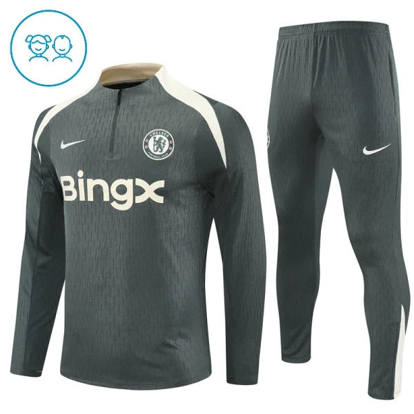 Chelsea Trænings sweatshirt sæt Børn 25/26 Grå Chelsea Trænings sweatshirt sæt Børn 25/26 Grå