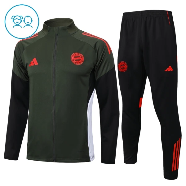 FC Bayern München Trænings sweatshirt sæt Børn 25/26 Grøn FC Bayern München Trænings sweatshirt sæt Børn 25/26 Grøn