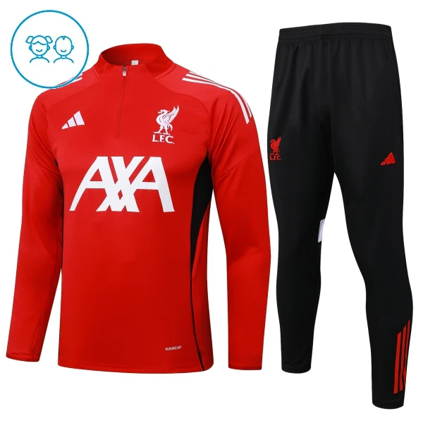 Liverpool Trænings sweatshirt sæt Børn 24/25 Rød Liverpool Trænings sweatshirt sæt Børn 24/25 Rød