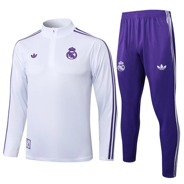 Real Madrid Trænings sweatshirt sæt Herre 25/26 Hvid Real Madrid Trænings sweatshirt sæt Herre 25/26 Hvid