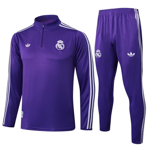 Real Madrid Trænings sweatshirt sæt Herre 25/26 Lilla Real Madrid Trænings sweatshirt sæt Herre 25/26 Lilla