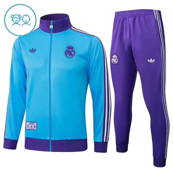 Real Madrid Træningsjakkedragter Børn 25/26 Blå Real Madrid Træningsjakkedragter Børn 25/26 Blå
