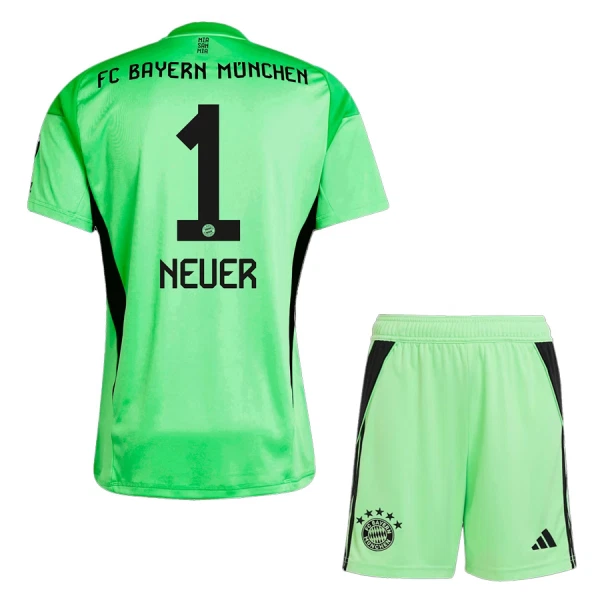 FC Bayern München Neuer 1 Målmandstrøje Børn 25/26 Grøn FC Bayern München Neuer 1 Målmandstrøje Børn 25/26 Grøn