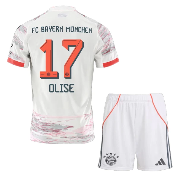 FC Bayern München Olise 17 Fodboldtrøje Børn Udebane 25/26 FC Bayern München Olise 17 Fodboldtrøje Børn Udebane 25/26