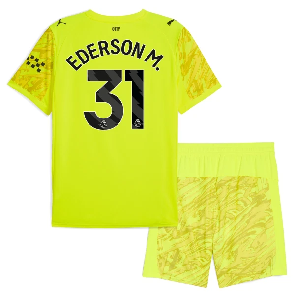 Manchester City Ederson M. 31 Målmandstrøje Børn 25/26 Gul Manchester City Ederson M. 31 Målmandstrøje Børn 25/26 Gul