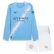 Manchester City Fodboldtrøje Børn Hjemmebane 25/26 Langærmet Manchester City Fodboldtrøje Børn Hjemmebane 25/26 Langærmet