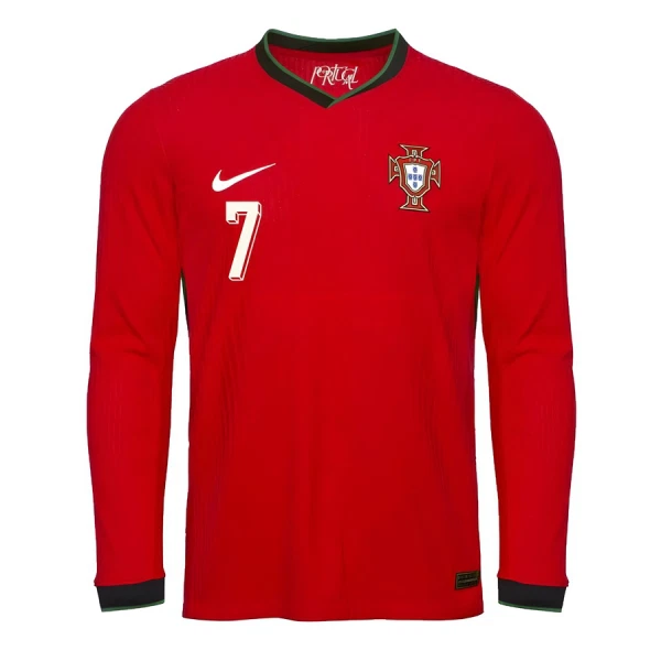 Portugal Ronaldo 7 Fodboldtrøje Herre Hjemmebane 2025 Langærmet