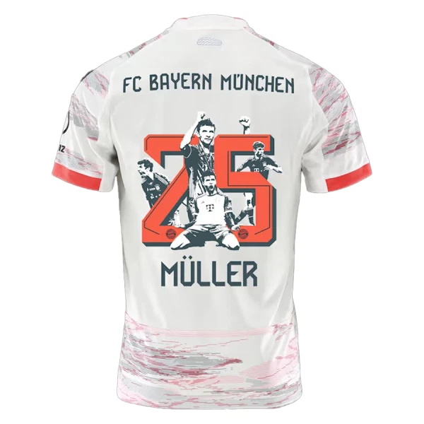 FC Bayern München Thomas Müller 25 Fodboldtrøje Herre Udebane 25/26 Speciel FC Bayern München Thomas Müller 25 Fodboldtrøje Herre Udebane 25/26 Speciel