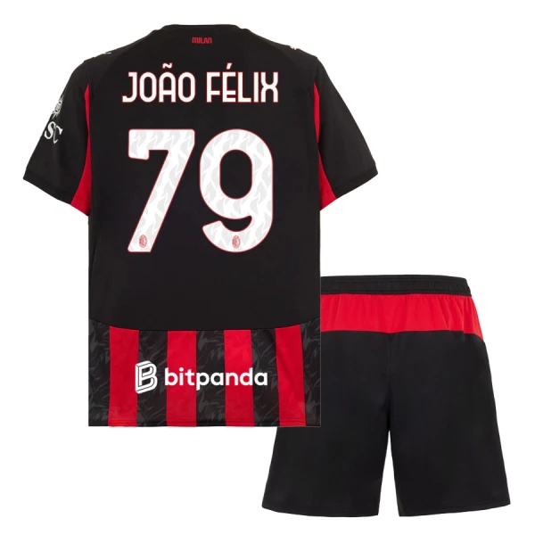 AC Milan João Félix 79 Fodboldtrøje Børn Hjemmebane 25/26 AC Milan João Félix 79 Fodboldtrøje Børn Hjemmebane 25/26