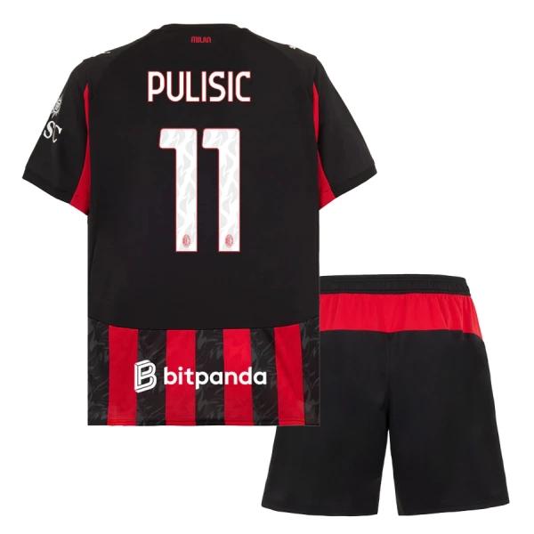 AC Milan Pulisic 11 Fodboldtrøje Børn Hjemmebane 25/26 AC Milan Pulisic 11 Fodboldtrøje Børn Hjemmebane 25/26