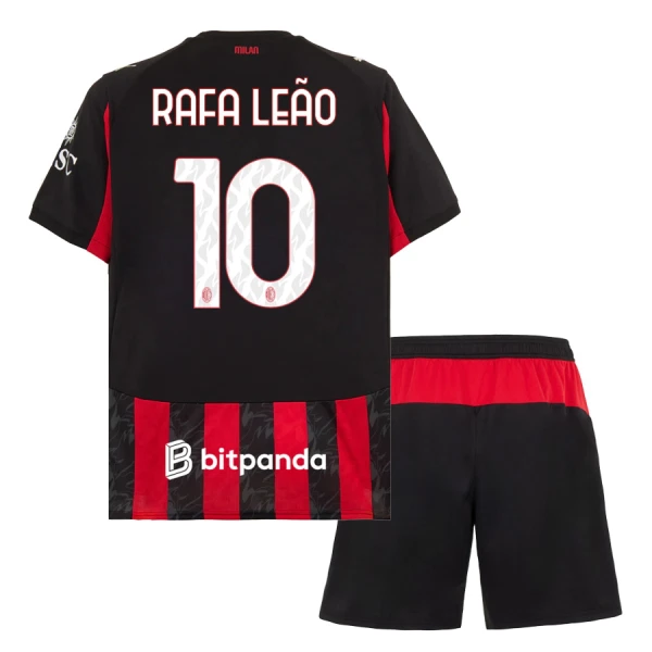 AC Milan Rafael Leao 10 Fodboldtrøje Børn Hjemmebane 25/26 AC Milan Rafael Leao 10 Fodboldtrøje Børn Hjemmebane 25/26