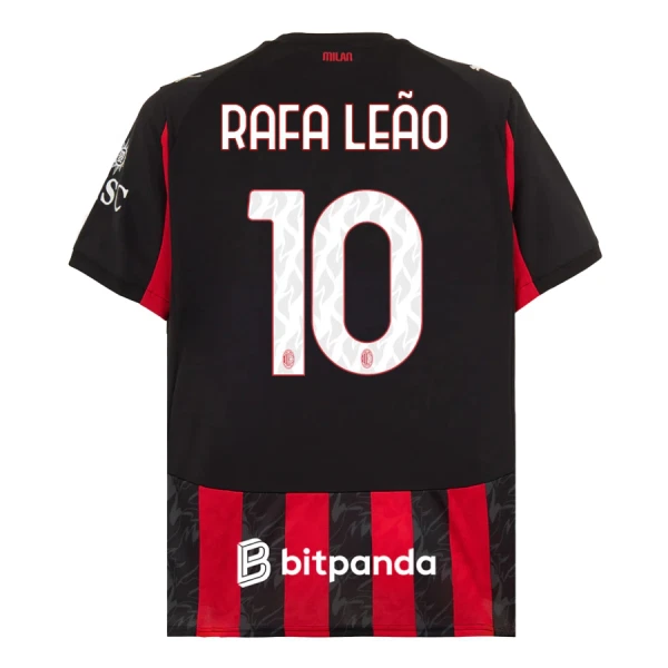 AC Milan Rafael Leao 10 Fodboldtrøje Herre Hjemmebane 25/26 AC Milan Rafael Leao 10 Fodboldtrøje Herre Hjemmebane 25/26