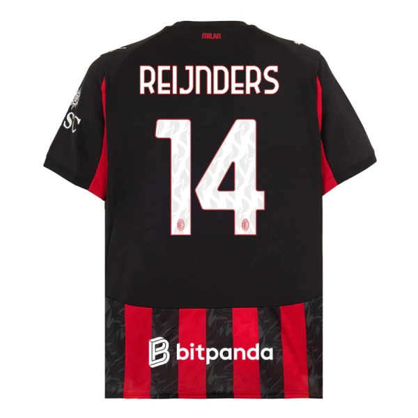 AC Milan Reijnders 14 Fodboldtrøje Herre Hjemmebane 25/26 AC Milan Reijnders 14 Fodboldtrøje Herre Hjemmebane 25/26