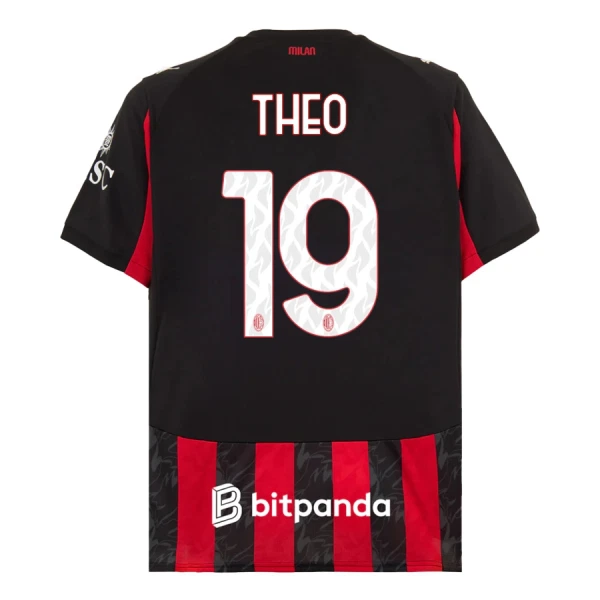 AC Milan Theo 19 Fodboldtrøje Herre Hjemmebane 25/26 AC Milan Theo 19 Fodboldtrøje Herre Hjemmebane 25/26
