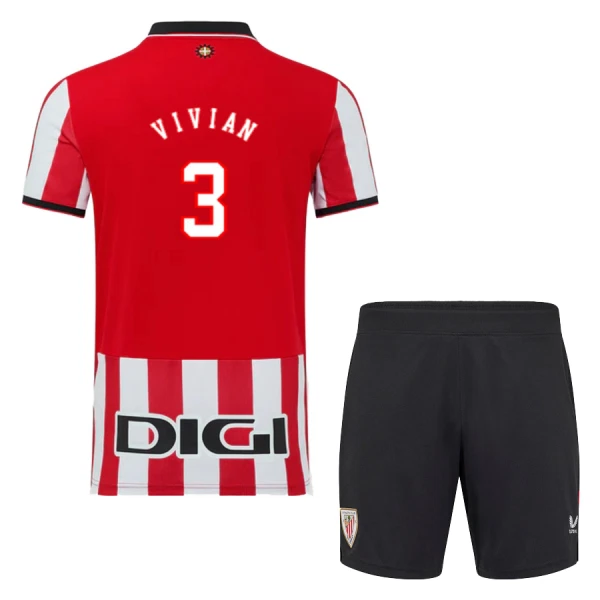 Athletic Bilbao Vivian 3 Fodboldtrøje Børn Hjemmebane 25/26 Athletic Bilbao Vivian 3 Fodboldtrøje Børn Hjemmebane 25/26