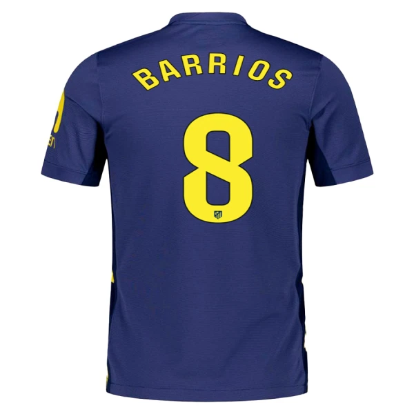 Atlético Madrid Barrios 8 Fodboldtrøje Herre Udebane 25/26 Atlético Madrid Barrios 8 Fodboldtrøje Herre Udebane 25/26