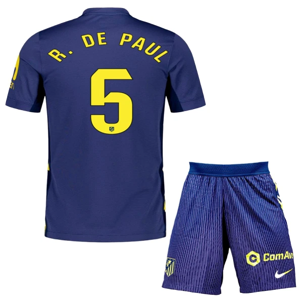 Atlético Madrid R. De Paul 5 Fodboldtrøje Børn Udebane 25/26 Atlético Madrid R. De Paul 5 Fodboldtrøje Børn Udebane 25/26