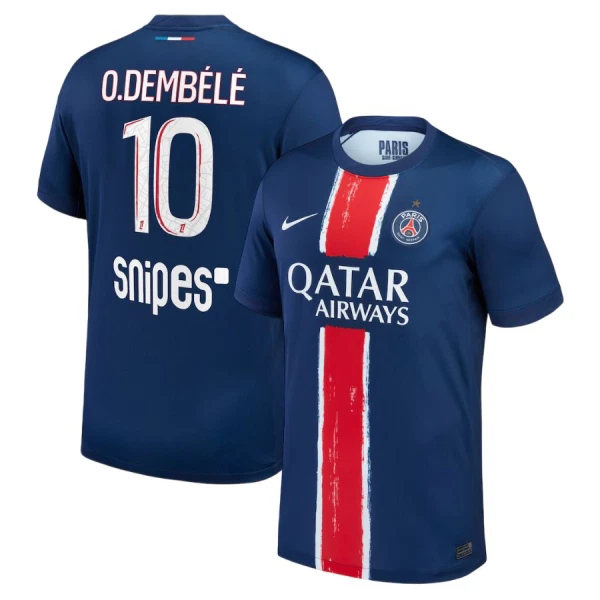 Paris Saint-Germain 1 Star Dembele 10 Fodboldtrøje Herre Hjemmebane 24/25 Paris Saint-Germain 1 Star Dembele 10 Fodboldtrøje Herre Hjemmebane 24/25