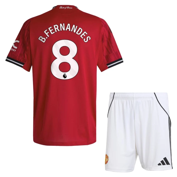 Manchester United Bruno Fernandes 8 Fodboldtrøje Børn Hjemmebane 25/26 Manchester United Bruno Fernandes 8 Fodboldtrøje Børn Hjemmebane 25/26