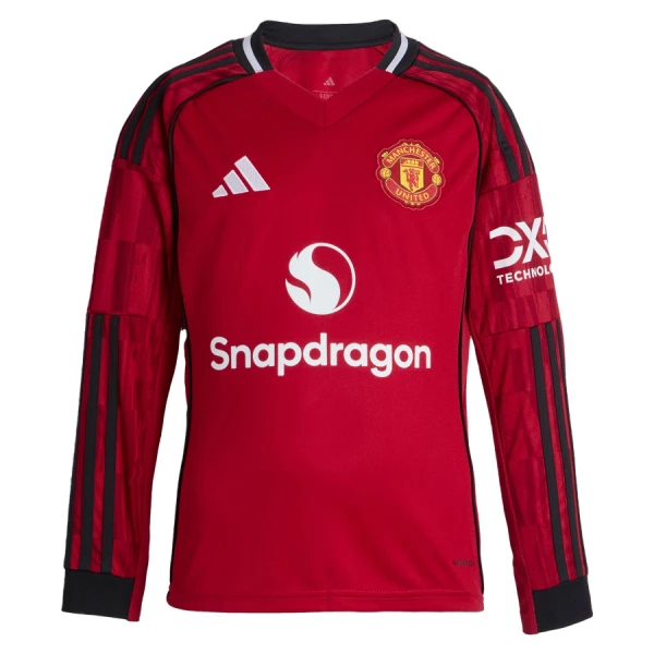 Manchester United Fodboldtrøje Herre Hjemmebane 25/26 Langærmet Manchester United Fodboldtrøje Herre Hjemmebane 25/26 Langærmet